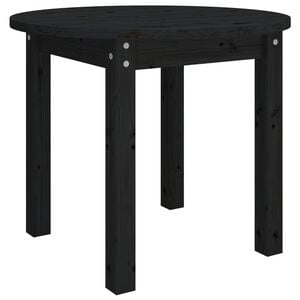 vidaXL Mesa de centro de madera maciza de pino negro &Oslash; 55x45 cm
