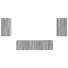vidaXL Conjunto de mueble de TV 4 pcs Gris Sonoma Madera de ingenier&iacute;a