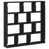 vidaXL Estante cubo de pared 12 compartimentos madera ingenier&iacute;a negro