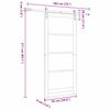 vidaXL Puerta Corredera y Negro 93 x 211 cm Madera de pino macizo