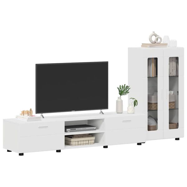 vidaXL Conjunto de mueble de TV con caj&oacute;n Madera de ingenier&iacute;a