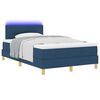 vidaXL Cama Box Spring LED con colch&oacute;n con LED Azul 120 x 190 cm tela