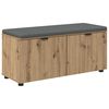 vidaXL Banco de entrada Roble artisan 100 x 38 x 46 cm
