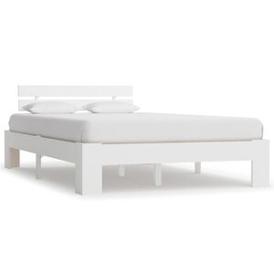 vidaXL Estructura de cama sin colch&oacute;n madera de pino blanca 140x200 cm