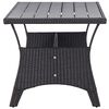 vidaXL Mesa de jardín ratán sintético negro 120x70x66 cm