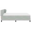 vidaXL Cama tipo Box Spring Gris claro 140 x 190 cm Terciopelo