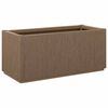 vidaXL Caja de Flores de Jard&iacute;n Marr&oacute;n 80 x 36 x 35 cm PP