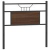 vidaXL Cabecero de madera de ingenier&iacute;a y acero marr&oacute;n roble 90 cm