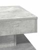 vidaXL Mesa de centro giratoria 360 grados gris hormigón 50x50x34,5 cm