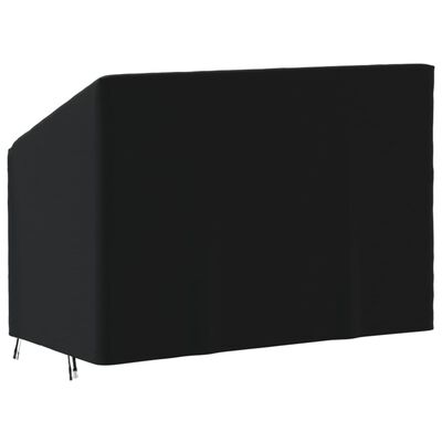 vidaXL Cubierta de banco de 2 plazas Oxford 420D negro 134x70x65/94 cm