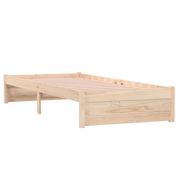 vidaXL Estructura cama individual sin colchón madera maciza 75x190 cm