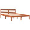vidaXL Estructura de cama sin colch&oacute;n madera maciza marr&oacute;n 135x190 cm