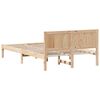 vidaXL Estructura de cama Marr&oacute;n 140 x 190 cm Madera maciza de Pino