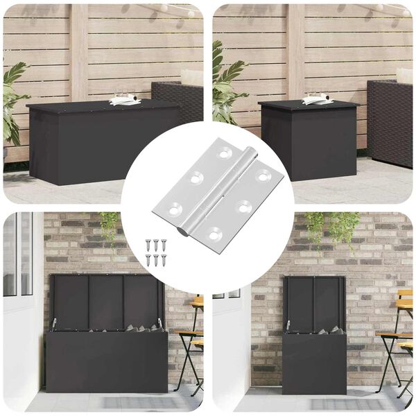 vidaXL Bisagra 12 pcs Plateado 50 x 38 x 1,3 mm Acero