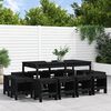 vidaXL Juego de comedor de jard&iacute;n 13 piezas madera maciza pino negro
