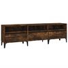vidaXL Mueble de TV madera contrachapada roble ahumado 150x30x44,5 cm
