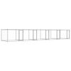 vidaXL Jaula de perros con puertas acero galvanizado gris 10x2x1,5 m