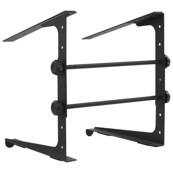 vidaXL Soporte ordenador port&aacute;til acero negro 30,5x28x(24,5-37,5) cm