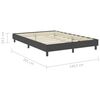 vidaXL Estructura de cama Box Spring tela gris 140x200 cm
