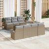 vidaXL Conjunto de sof&aacute; de jard&iacute;n 8 pcs Beige, Gris 55 x 55 x 37 cm