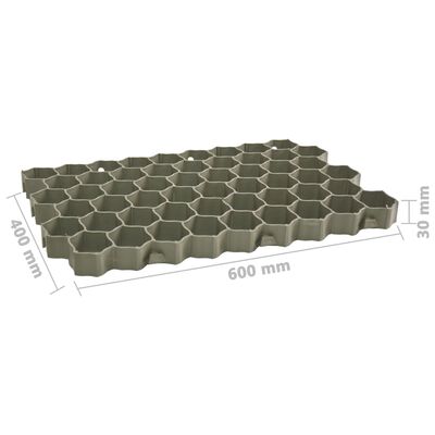 vidaXL Rejillas para césped 16 unidades plástico verde 60x40x3 cm