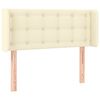 vidaXL Cabecero de cuero sint&eacute;tico color crema 103x16x78/88 cm