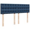 vidaXL Cama box spring con colch&oacute;n tela azul 160x200 cm