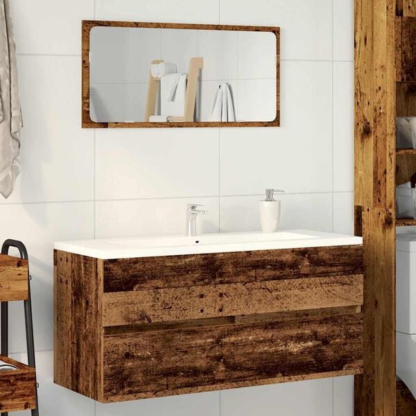 vidaXL Armario para lavabo madera ingenier&iacute;a envejecida 100x38,5x45 cm