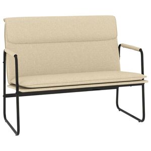 vidaXL Banco de tela color crema 100x64x80 cm