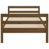 vidaXL Estructura de cama madera maciza pino marr&oacute;n miel 90x200 cm