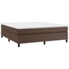 vidaXL Estructura de cama con somier cuero sint&eacute;tico marr&oacute;n 160x200cm