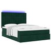 vidaXL Estructura cama otomana colchones terciopelo verde oscuro