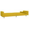 vidaXL Sof&aacute; cama de 2 plazas con dos almohadas terciopelo amarillo