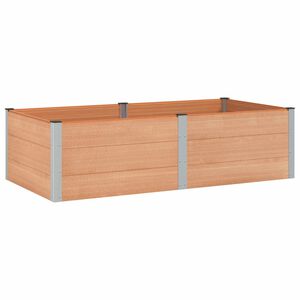 vidaXL Arriate elevado Marr&oacute;n 200 x 100 x 54 cm WPC y Aluminio