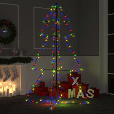 vidaXL Árbol de Navidad 200 luces LED interior y exterior 98x150 cm