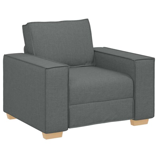 vidaXL Sill&oacute;n sof&aacute; de tela gris oscuro de 100x78x84 cm