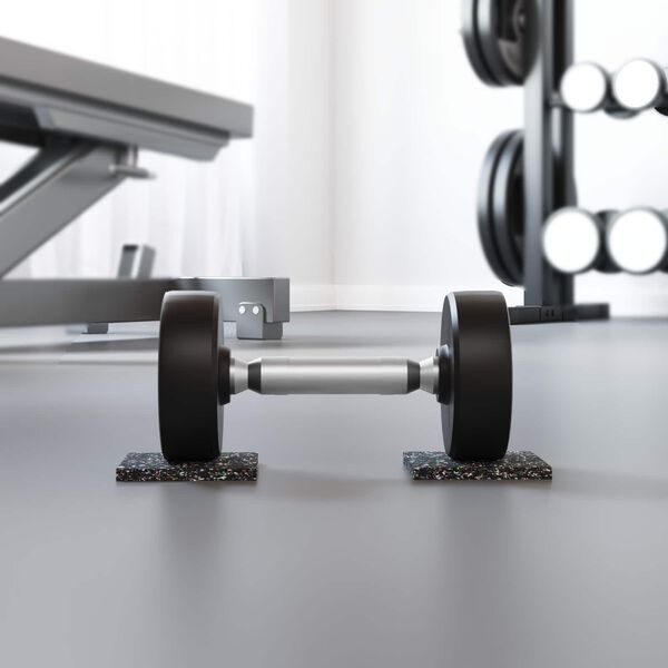 vidaXL Rodillo de Caucho Negro Goma