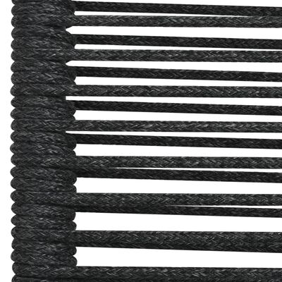 vidaXL Sillas de jardín 2 unidades cuerda de algodón y acero negro