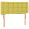 vidaXL Cama box spring con colch&oacute;n tela verde 90x200 cm