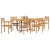 vidaXL Conjunto de Comedor de Jardín 7 pcs Natural