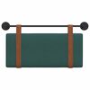 vidaXL Cabecera Colgante Liso Verde oscuro 90 x 55 x 5 cm PU antiguo