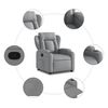 vidaXL Sillón reclinable de tela gris claro