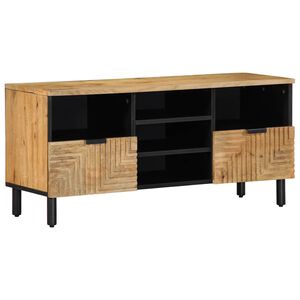vidaXL Mueble de TV madera maciza de mango marr&oacute;n 100x33x46 cm