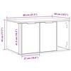 vidaXL Mueble arenero para gatos madera roble artisian 80x50x45 cm