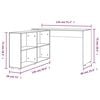 vidaXL Escritorio de esquina de madera contrachapada roble ahumado