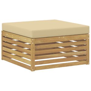 vidaXL Reposapi&eacute;s de exterior Madera de Acacia S&oacute;lida Blanco