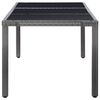 vidaXL Conjunto de comedor de jardín 9 piezas ratán sintético gris