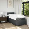 vidaXL Cama box spring con colch&oacute;n tela gris oscuro 100x200 cm
