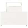 vidaXL Estructura de cama sin colch&oacute;n madera maciza blanca 90x190 cm