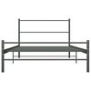 vidaXL Estructura de cama sin colch&oacute;n metal gris 90x200 cm
